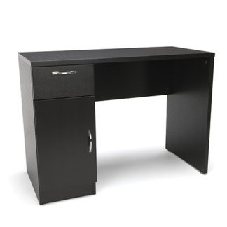 BEM OFMESS-1015 Essentials Single Pedestal Solid Panel Office Desk with Drawer and Cabinet